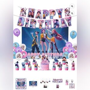 K Pop Demon Hunters Birthday decorations